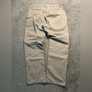 Stussy Work Pants Mens 32 Beige Workgear Utility Pocket Chino Straight Casual